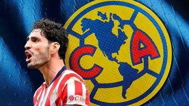 Antonio Briseño gritando y logo de las Águilas/Foto Club América.