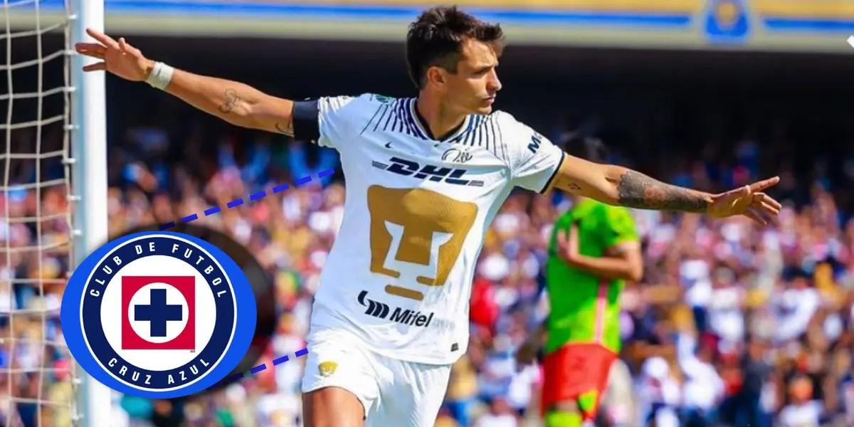 El Cruz Azul estaría interesado por adquirir al delantero de los Pumas. 