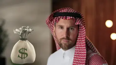 Esto vale la indumentaria típica árabe que promociona Lionel Messi.