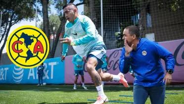 Foto: La prensa / Erick Sánchez en el entrenamiento del Club América