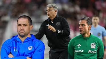 Gerardo Martino dando indicaciones en el partido de vuelta Rayados vs Inter de Miami