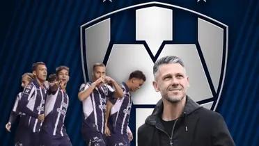 Jugadores de Monterrey y Martín Demichelis riendo/Foto Rayados.