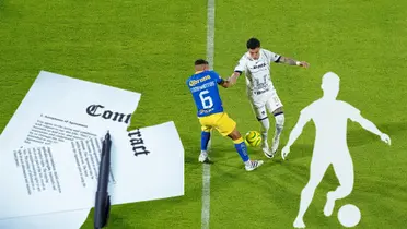 Leo Suárez y Jonathan Dos Santos pelean la posesión del balón | Foto: La Afición