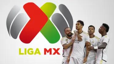 Liga MX y jugadores del Real Madrid celebrando/Foto Liga MX.