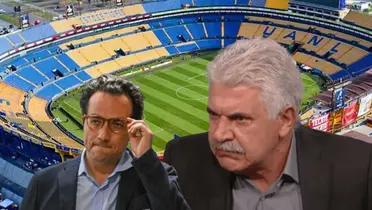 Ricardo Ferretti molesto y Mauricio Culebro/Foto Infobae.