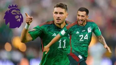 Santiago Giménez celebra un gol con la Selección Mexicana.