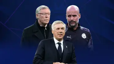 Alex Ferguson, Pep Guardiola y Carlos Ancelotti | Foto: Champions League y Getty