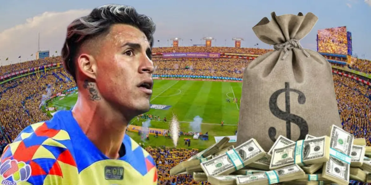 Cristian Calderón y al fondo el Estadio Universitario