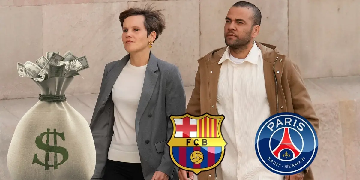 Dani Alves y su abogada Inés Guardiola camino al juzgado.