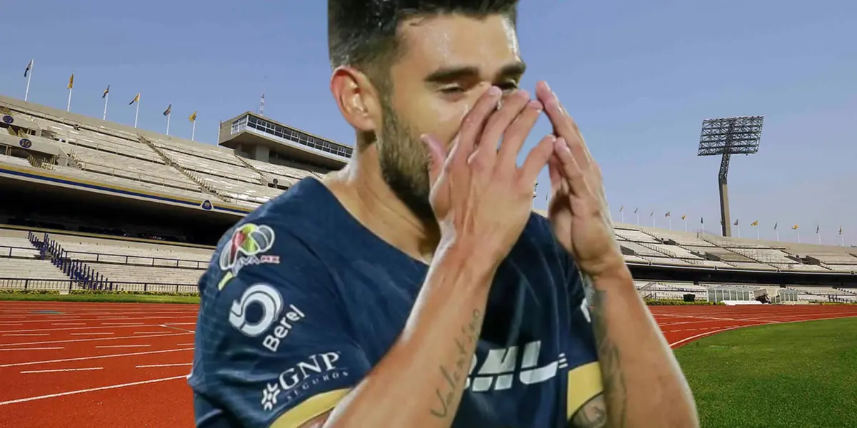 Eduardo Salvio en partido con Pumas / Imagen: Club Universidad