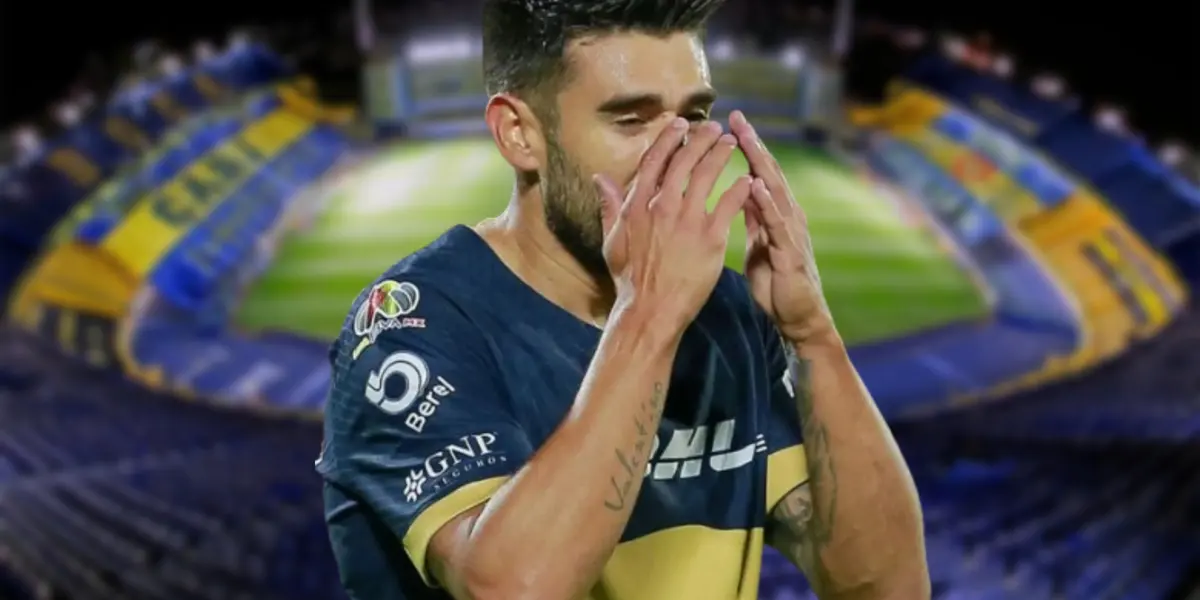 Eduardo Salvio lamentándose con Pumas / Imagen: Mediotiempo