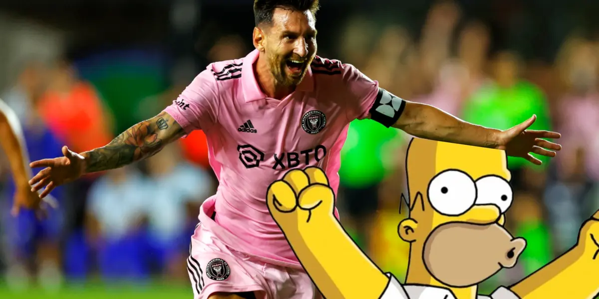 El crack argentino presumió una colaboración de Adidas con Los Simpson.