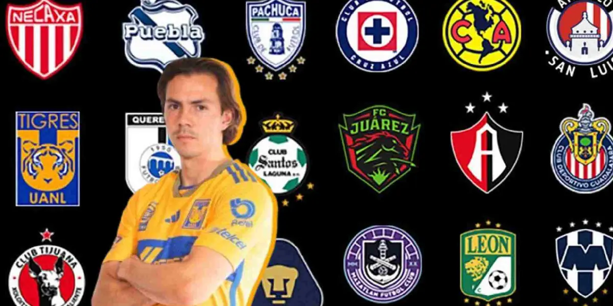 Equipos de la Liga MX y Sebastián Córdova _ Foto_ Marca y Club Tigres