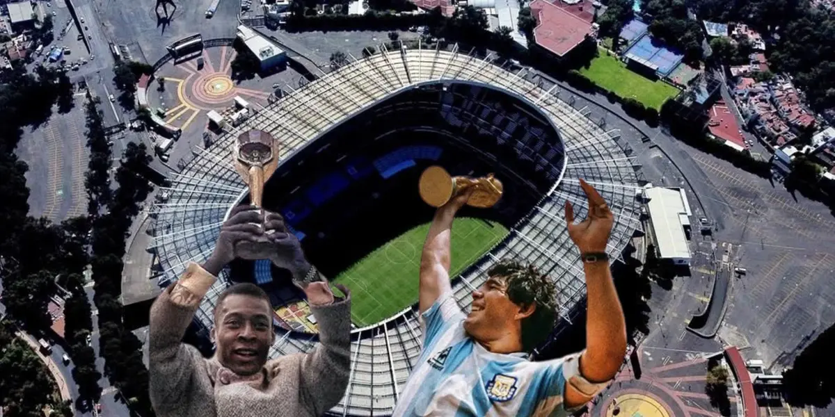 Estadio Azteca, Pelé  y Maradona | Foto: Mexsport y FIFA 