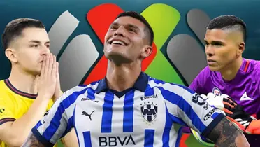 Fidalgo, Vázquez, Mier y al fondo el logo de la Liga MX (Foto: Especial)