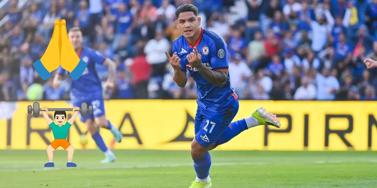 Foto: ESPN / Toro Fernández, vistiendo la camiseta de Cruz Azul