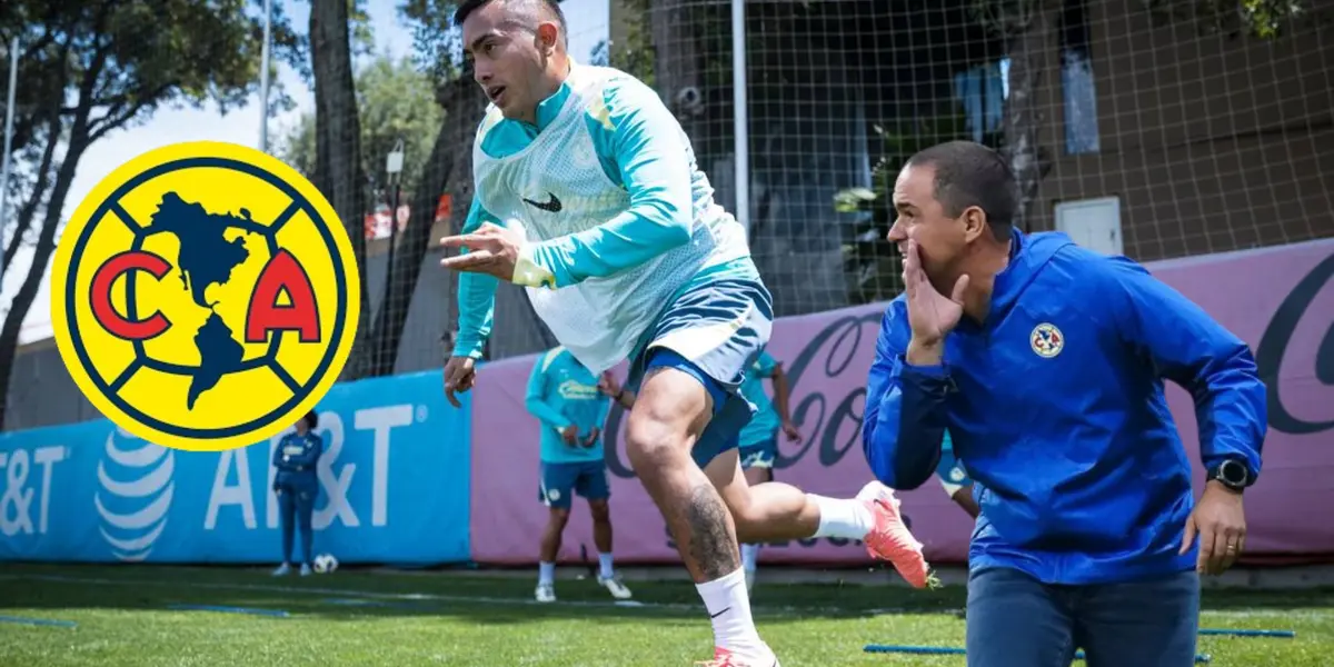 Foto: La prensa / Erick Sánchez en el entrenamiento del Club América