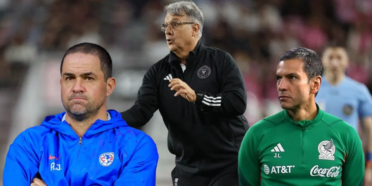 Gerardo Martino dando indicaciones en el partido de vuelta Rayados vs Inter de Miami