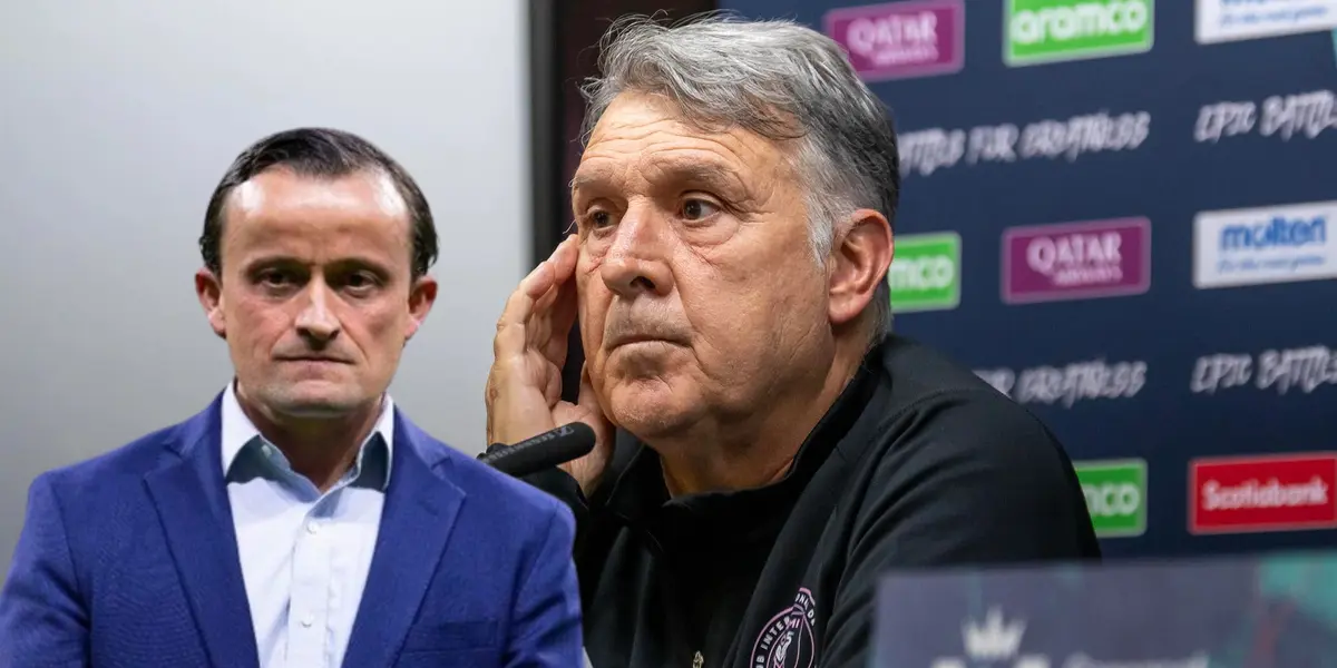 Gerardo Martino en conferencia de prensa con Inter de Miami.