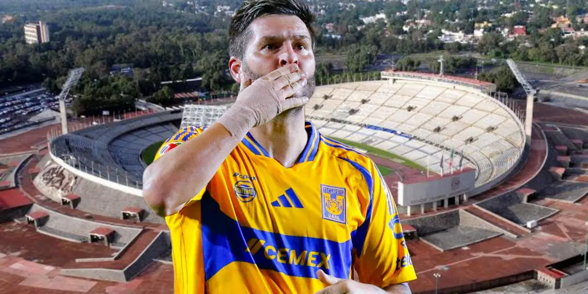 Gignac y al fondo el Estadio Olímpico Universitario (Foto: GettyImages)