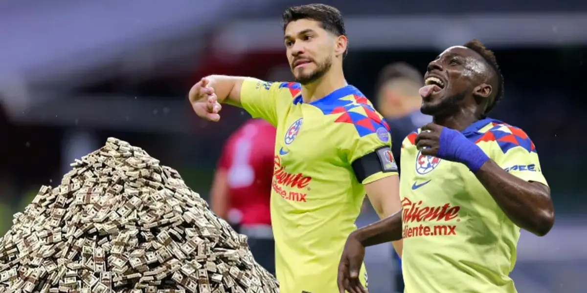 Henry Martín en el Estadio Azteca y Julián Quiñones | Foto: 90 Min