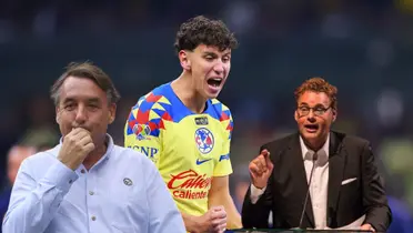 Igor Lichnovsky en el Azteca, Azcárraga y Faitelson | Foto: 90Min