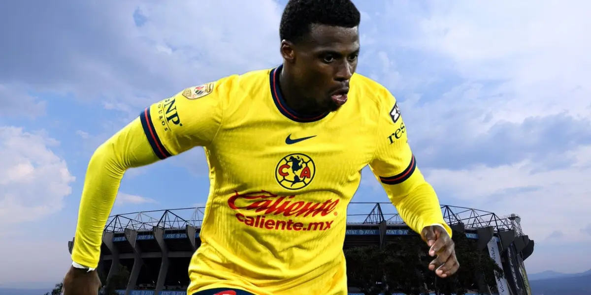 Javairo Dilrosun y al fondo el Estadio Azteca (Foto: GettyImages)