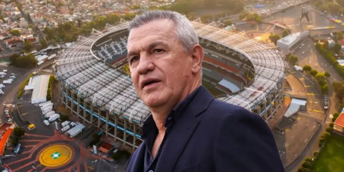 Javier Aguirre y al fondo el Estadio Azteca (Foto: GettyImages)