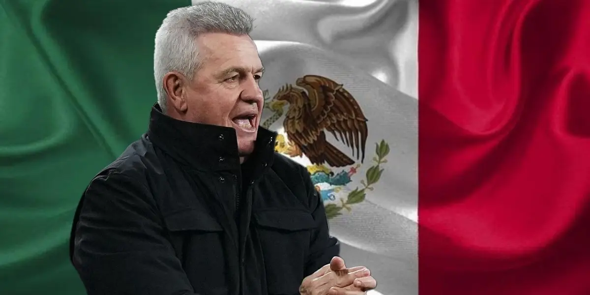 Javier Aguirre y al fondo la bandera de México (Foto: GettyImages)