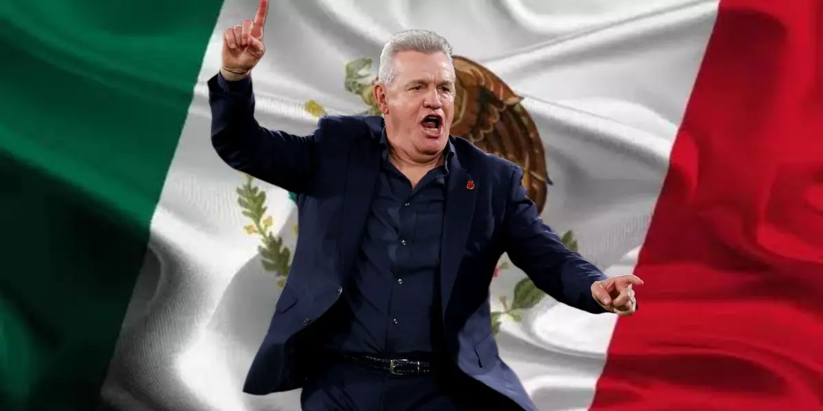 Javier Aguirre y al fondo la bandera de México (Foto: GettyImages)