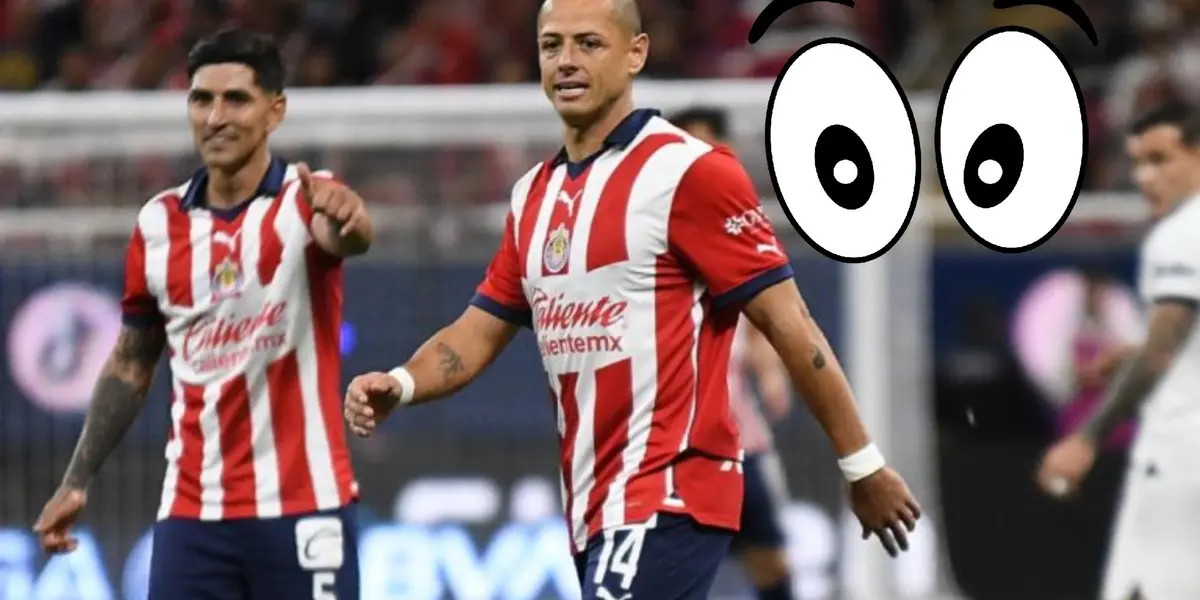 Javier Hernández en su regreso a Chivas en partido oficial.