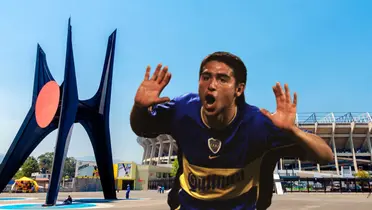 Juan Román Riquelme en el Estadio Azteca/ Foto Martha Debayle.