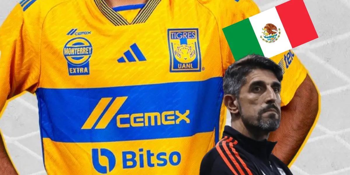 Jugador de los Tigres de la UANL y Veljko Paunovic/ Foto Club Tigres.