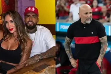 La mujer de Arturo vidal destrozó La mujer de Arturo vidal destrozó al técnico del Flamengo.