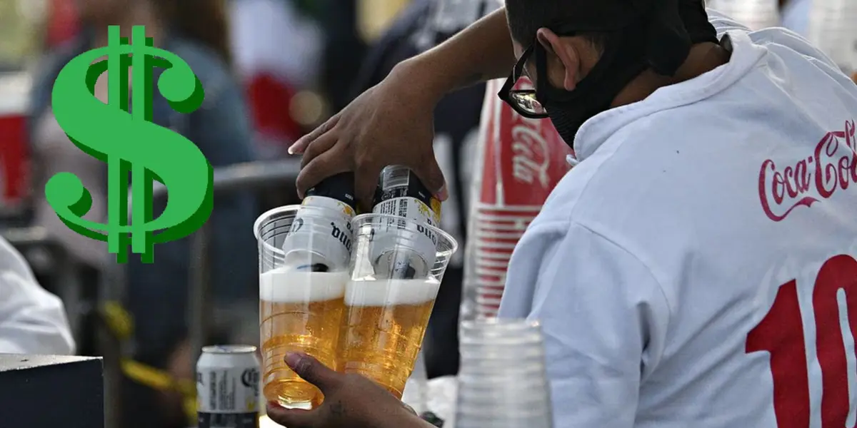 Lo que obtiene un vendedor de chela por partido grande en el fútbol mexicano.