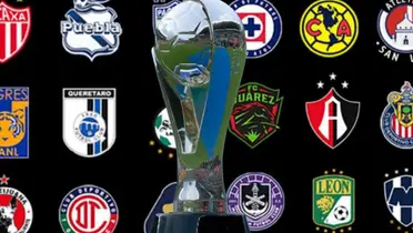 Los equipos de la Liga MX y el trofeo (Foto: Especial)