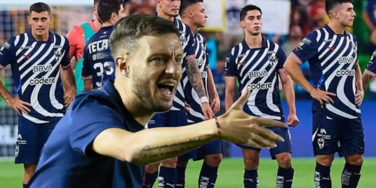 Martín Anselmi y al fondo Rayados de Monterrey (Foto: GettyImages)