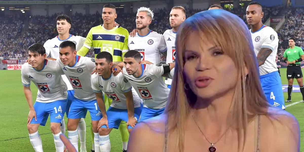 Mhoni Vidente y al fondo Cruz Azul (Foto: X)