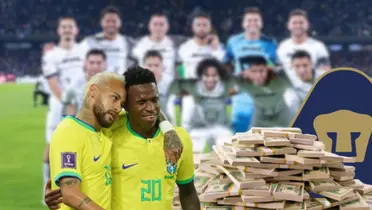 Neymar y Vinicius Jr., durante un partido de la Copa del Mundo de Qatar 2022