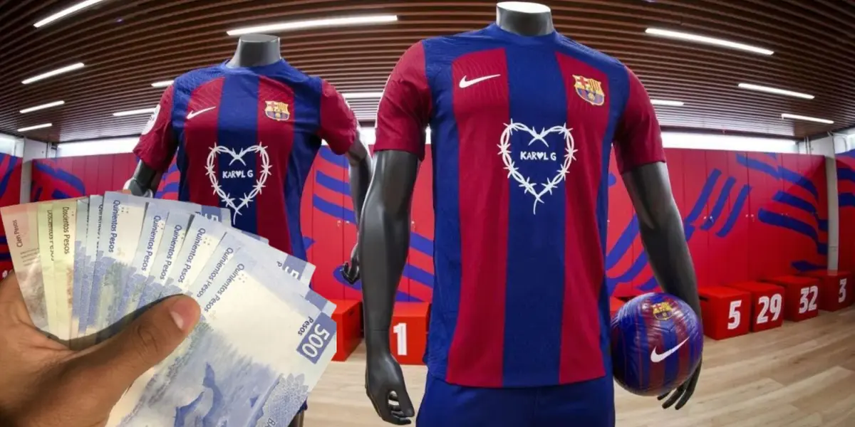 Nueva playera del Barcelona con patrocinio de Karol G.