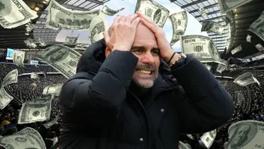 Pep Guardiola sufriendo eliminación / Imagen: DAZN