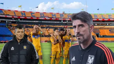 Robert Dante Siboldi, jugadores de Tigres y Veljko Paunovic/Foto Once Diario.