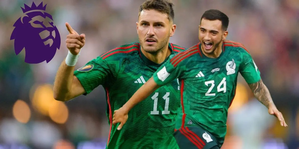 Santiago Giménez celebra un gol con la Selección Mexicana.