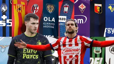 Santiago Giménez y Cade Cowell celebrando/ Foto Todo sobre Camisetas.