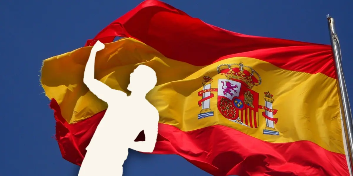 Silueta de jugador celebrando y bandera de España/Foto Pixabay.