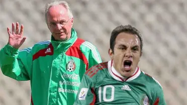 Sven-Göran Eriksson y Cuauhtémoc Blanco con la Selección Mexicana | Fotos: Mexsport