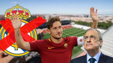 Totti le ha dado un desaire más al Madrid