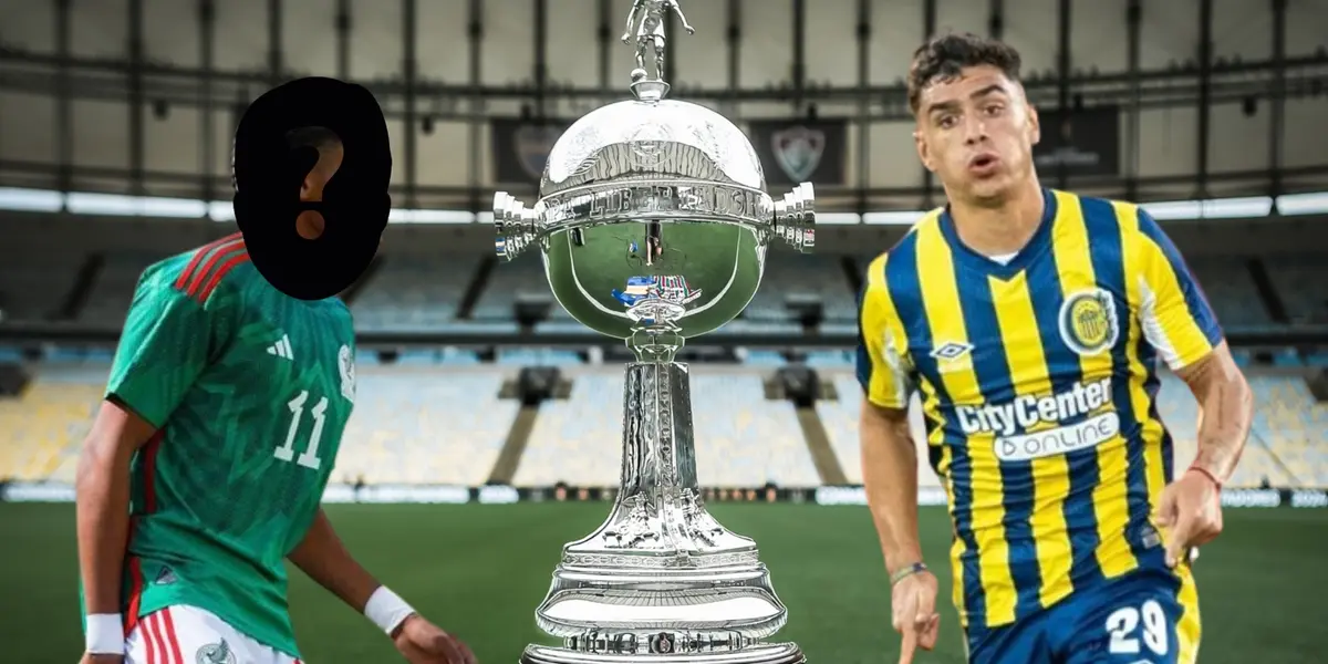 Trofeo de la Copa Libertadores previo a la final de 2023 y Luca Martínez Dupuy | Foto: Sporting News