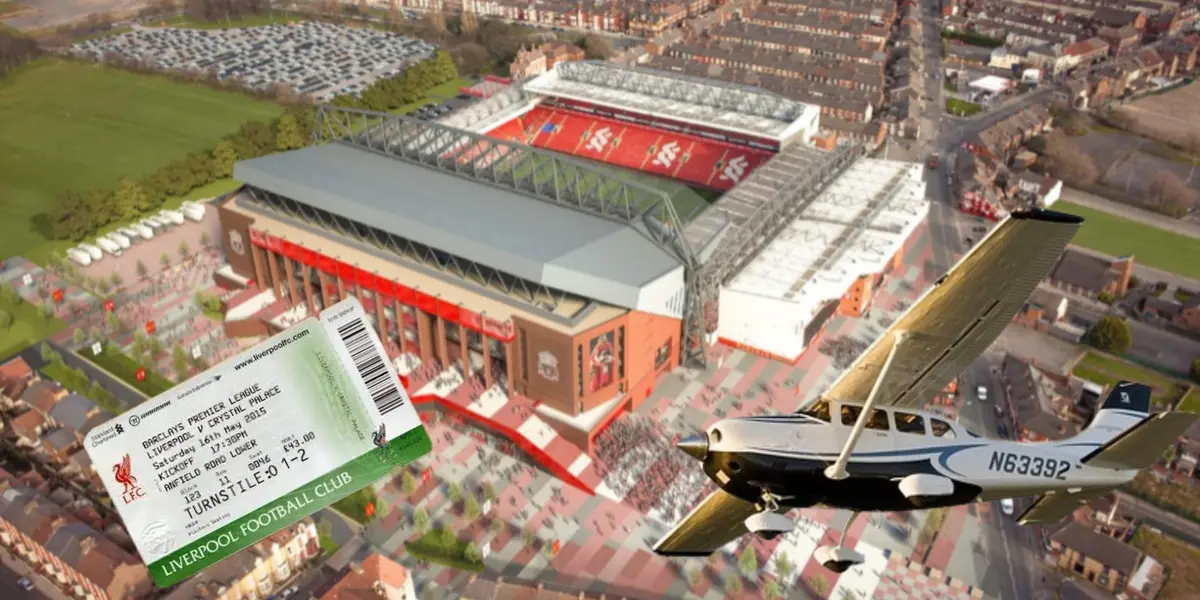 Una imagenenvidiable para muchos fue captada desde las alturas de Anfield.