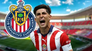 Víctor Guzmán con Chivas / Foto: Estadio Akron / @Chivas